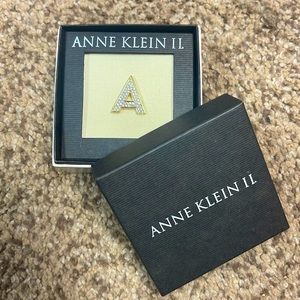 Vintage Anne Klein II “A” initial pin, button, brooch.